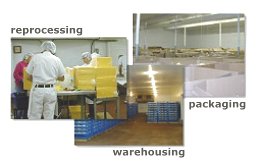 reprocessing, warehousing, packaging